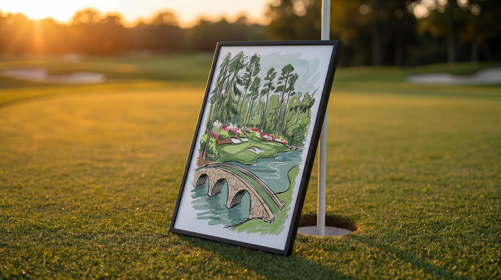 Golf Print Club poster on the wall