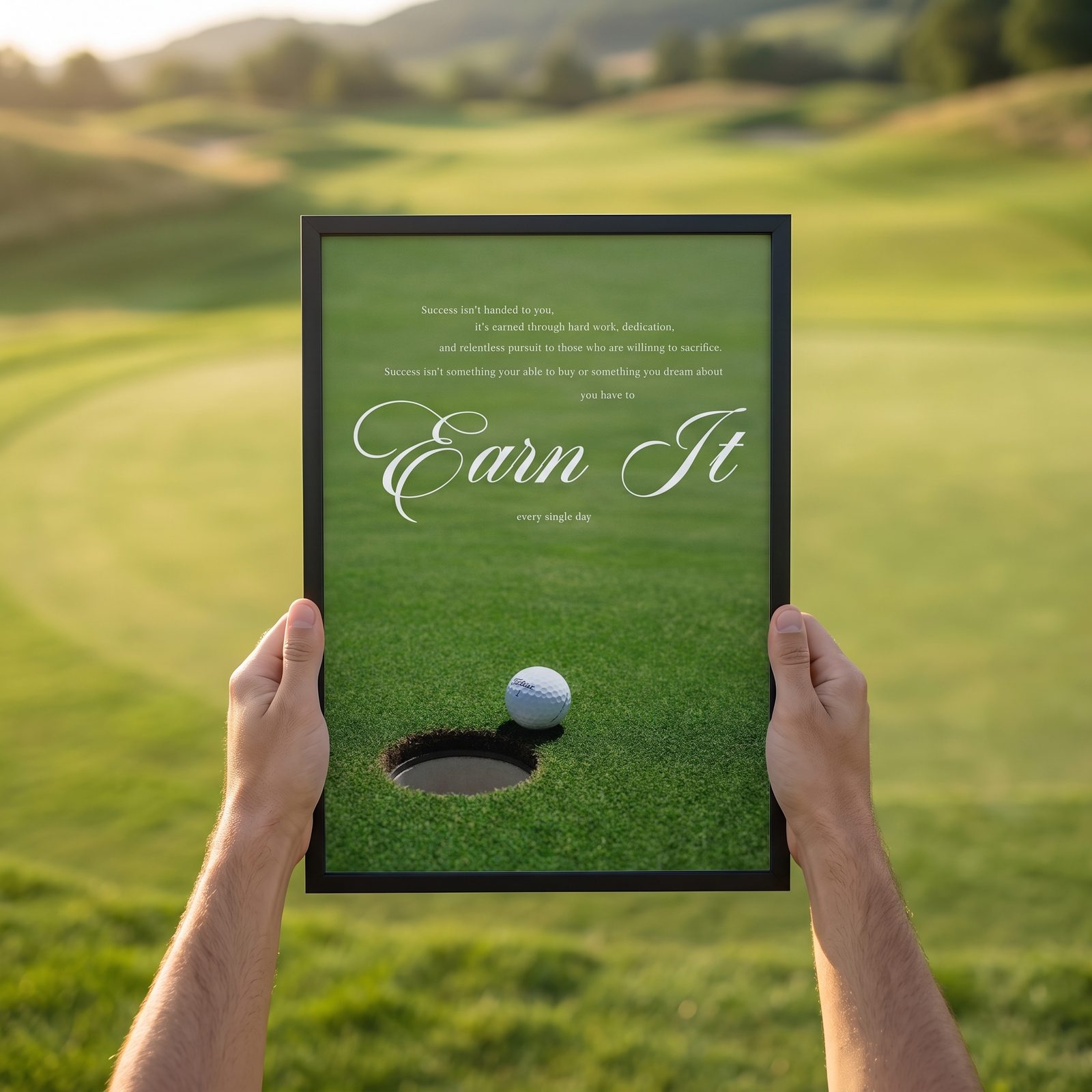 Golf Print Club poster mockup