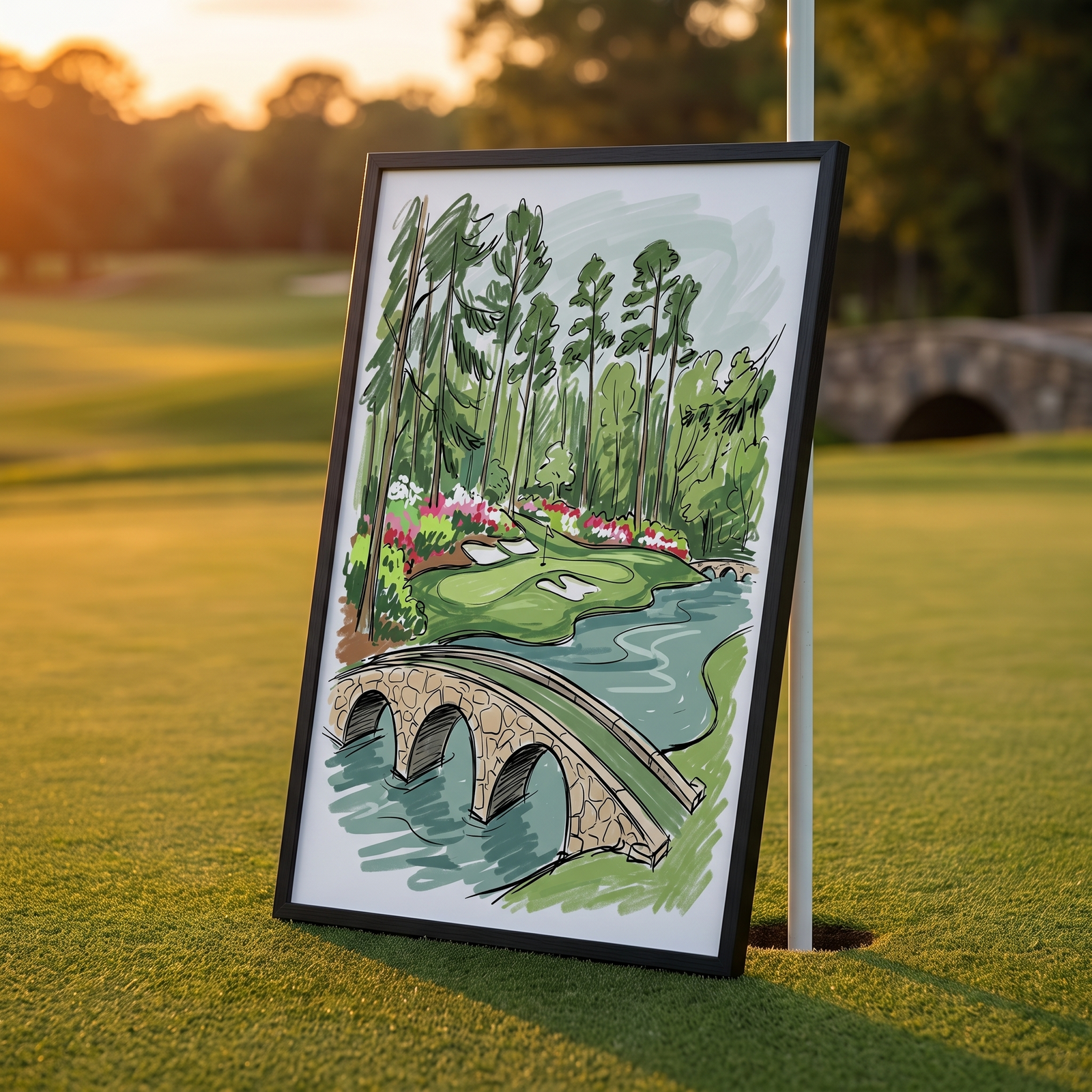 Golf Print Club poster on the wall